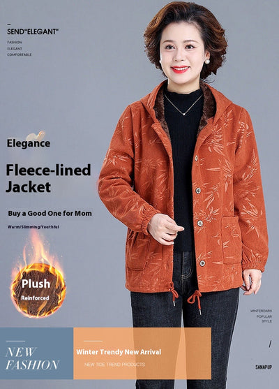 Abrigo Acolchado con Capucha para Mujer Madura - Chaqueta Térmica Forrada en Fleece - Image 19