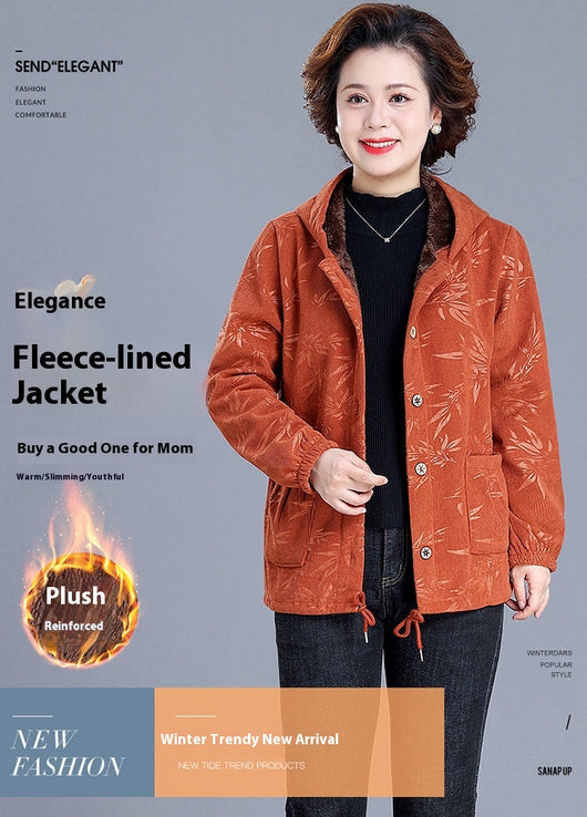 Abrigo Acolchado con Capucha para Mujer Madura - Chaqueta Térmica Forrada en Fleece - Image 19