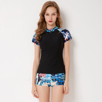 Traje de Baño Estampado Onyx Manga Corta - Image 4