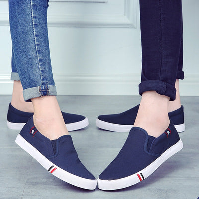Zapatos de Lona Casual para Hombre - Estilo Coreano Vulcanizados Blancos - Image 3