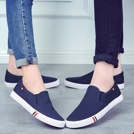 Zapatos de Lona Casual para Hombre - Estilo Coreano Vulcanizados Blancos - Image 3