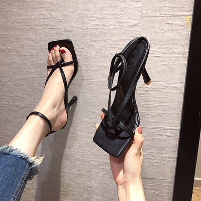 Tacones Altos Cuadrados con Cordones en Nude - Image 19