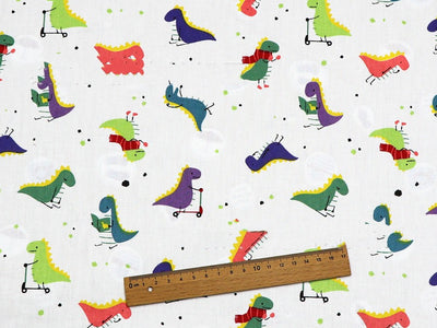 Juego de Telas de Algodón Estampado Dinosaurio de Cuatro Piezas - Image 5