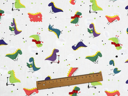 Juego de Telas de Algodón Estampado Dinosaurio de Cuatro Piezas - Image 5