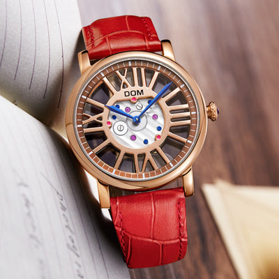 Reloj de Cuarzo en Cuero Genuino con Diseño Calado - Image 5
