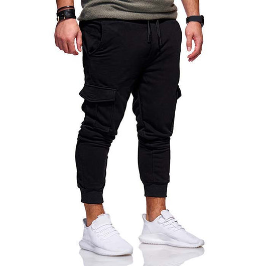 Pantalones de Chándal Casuales para Hombre con Cintura Elástica y Múltiples Bolsillos