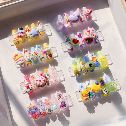 Stickers de Uñas 5D con Relieve Adhesivo - Diseño Simple y Adorable - Image 7