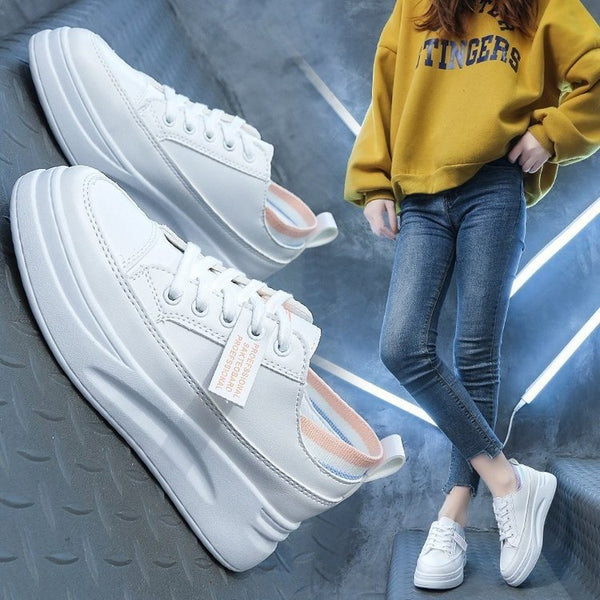 Zapatillas Deportivas Casual Altas Blancas para Mujer