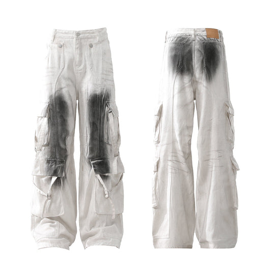 Pantalones Cargo Multi-bolsillos Hombre Corte Recto Cómodo - Image 15