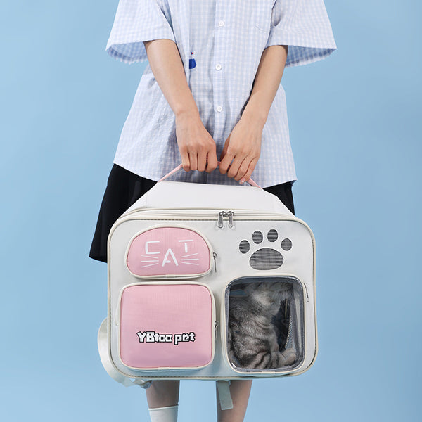 Bolsa Transportadora para Mascotas - Mochila de Viaje Portátil para Perros y Gatos