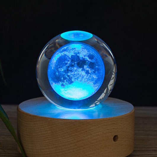 Esfera de Cristal Luna con Grabado 3D por Láser - Image 3