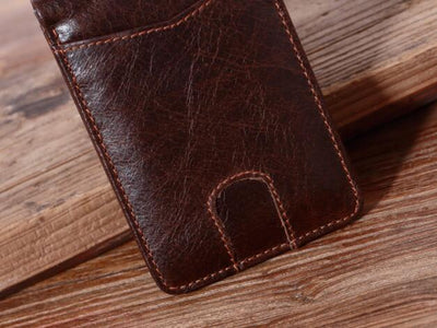 Billetera Corta de Cuero Engrasado para Hombre con Porta Tarjetas - Image 16