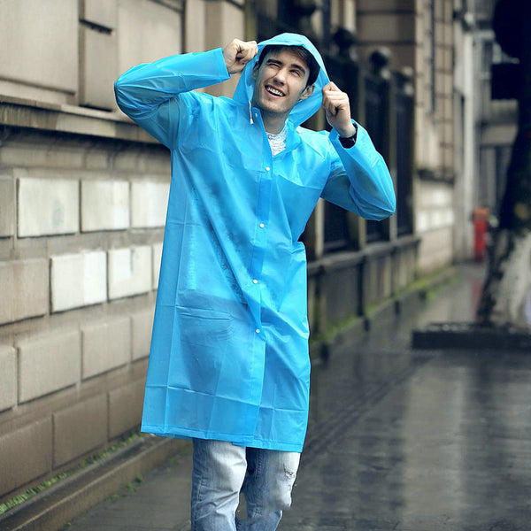 Impermeable Transparente Cortavientos - Abrigo de Lluvia Moderno 7 Colores