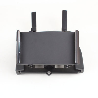 Black phone and tablet holder attached to a DJI Mavic Pro drone remote control, designed for 4-12 inch devices. - Image 3