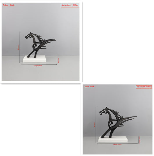 Escultura Decorativa de Caballo en Metal para el Hogar - Image 8
