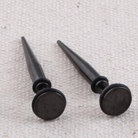 Aretes largos de aguja con punta redonda en negro - Image 6