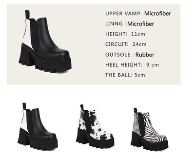 Botas Cortas Punk con Suela Gruesa para Otoño e Invierno - Image 9