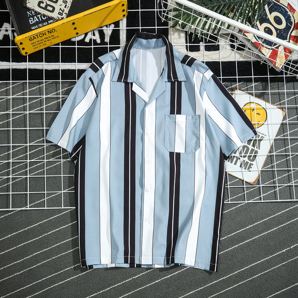 Camisa Casual de Rayas para Joven - Manga Corta - Image 4