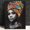 Cuadro Lienzo Mujer Africana con Turbante
