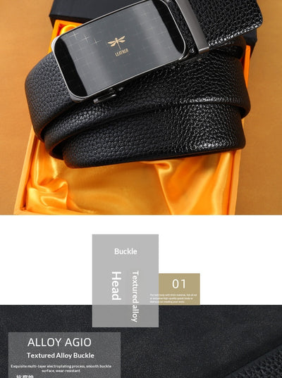 Cinturón Casual Ejecutivo de Cuero Dividido para Hombre - Image 12