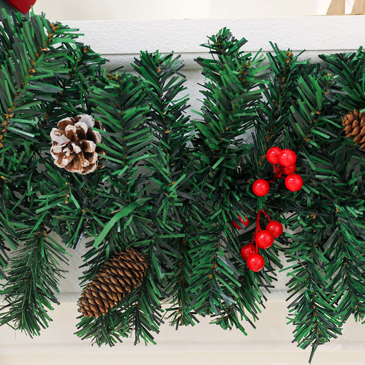 Decoración Navideña de Ratán con Piñas y Moños - Ambiente Festivo Premium - Image 3