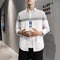Camisa de Algodón con Bloques de Color para Hombre