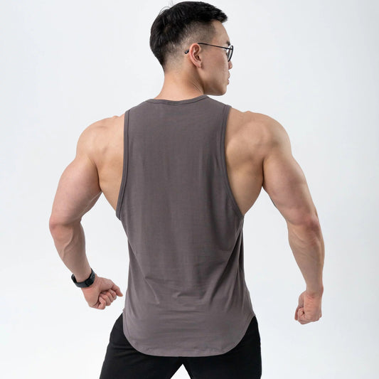 Musculosa Deportiva de Algodón Liso para Hombre - Image 2