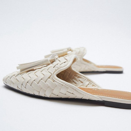 Pantuflas Tejidas a Mano con Punta Cuadrada para Mujer - Image 4
