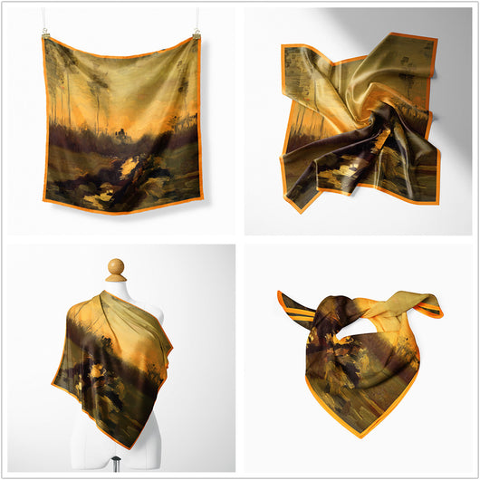 Pañuelo de Seda Twill con Amarre Elegante - Cuadrado Pequeño para Mujer - Image 10