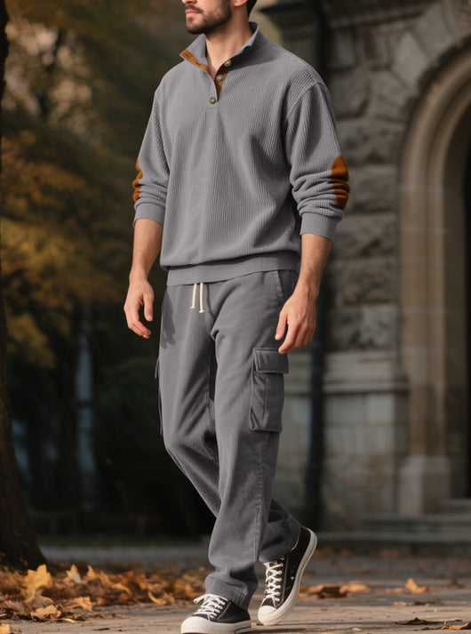 Sudadera y Pantalón de Pana con Cuello Alto y Acceso Controlado - Image 25