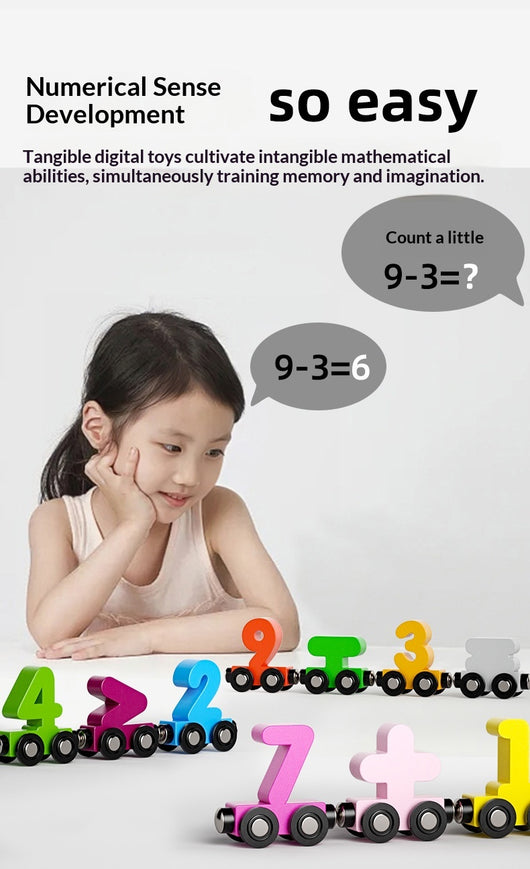 Tren Magnético de Madera con Números - Juguete Educativo para Coordinación y Desarrollo Infantil - Image 15