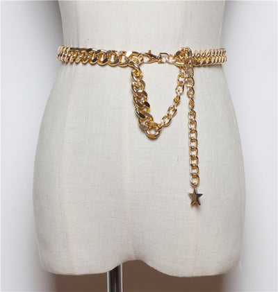 Falda Camisa Versátil con Cadena de Cintura - Image 7