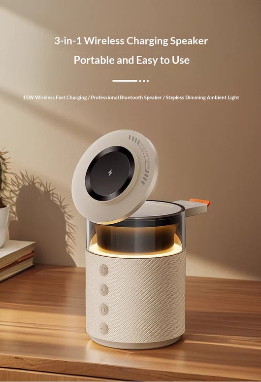 Cargador Inalámbrico con Parlante Bluetooth 2 en 1 - Regalo Perfecto - Image 7