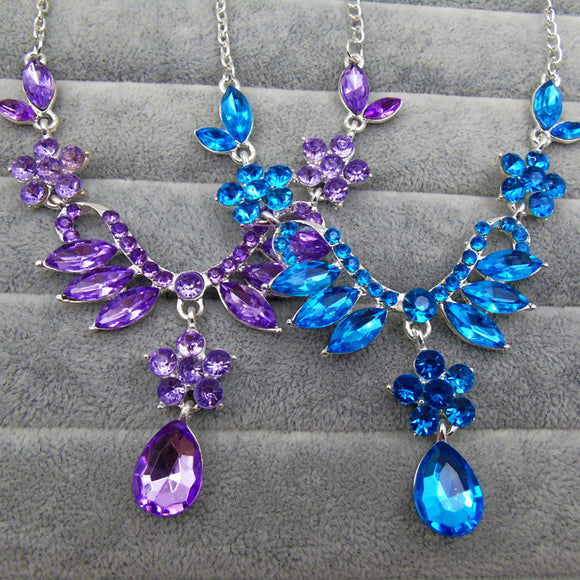 Juego de Joyería Nupcial con Diamantes de Circón - Collar y Aretes Elegantes