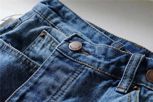Falda Denim Irregular con Borde Crudo - Image 10