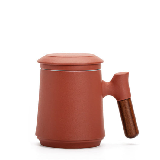 Taza de Cerámica con Filtro de Té y Asa de Madera - Image 6