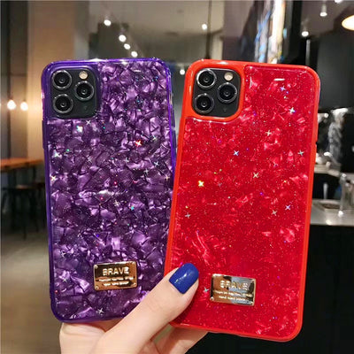 Funda para celular con patrón de concha