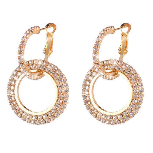 Aretes de Cristal con Inserto de Diamante Brillante - Image 2