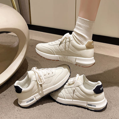 Zapatillas Plataforma Blancas para Mujer - Estilo Otoño