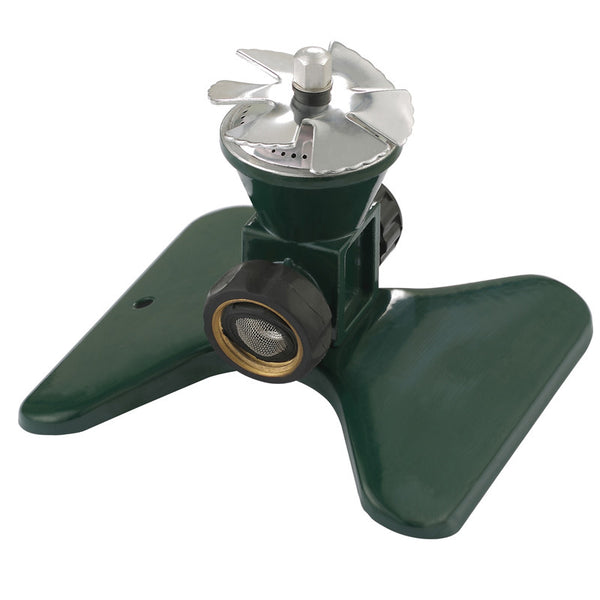 Aspersor Giratorio Automático 360° Todo Metal para Jardín