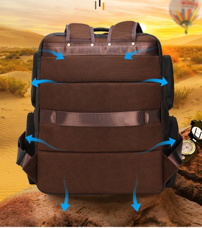 Mochila de Cuero Genuino para Viajes y Trabajo - Capacidad Grande 17 Pulgadas - Image 14