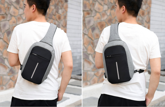 Mochila Pecho Antirrobo para Hombre - Bolsa de Viaje Segura