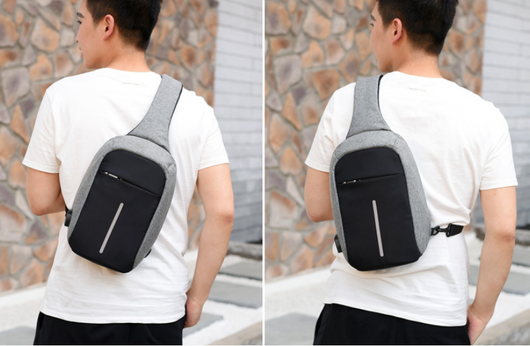 Mochila Pecho Antirrobo para Hombre - Bolsa de Viaje Segura