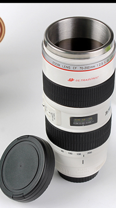 Taza Térmica Diseño Lente de Cámara - Vaso Aislante Acero Inoxidable - Image 3