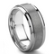 Anillo de Tungsteno Plateado Cepillado
