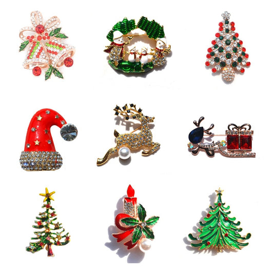 Broche de Cristal Navideño