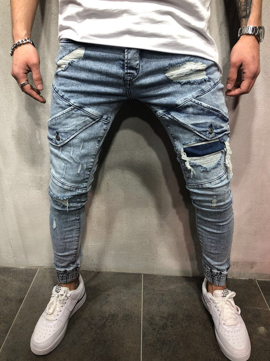 Pantalones Vaqueros Slim Fit Azul Oscuro para Hombre - Corte Moderno - Image 2