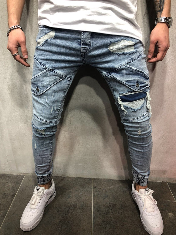 Pantalones Vaqueros Slim Fit Azul Oscuro para Hombre - Corte Moderno