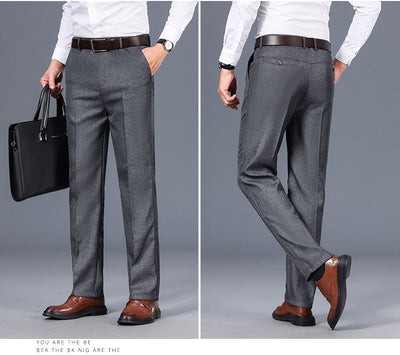 Pantalones de Vestir Rectos para Hombre - Elegancia Casual Otoño Invierno - Image 18