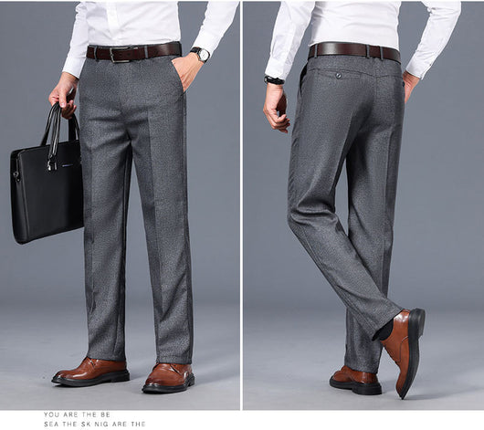 Pantalones de Vestir Rectos para Hombre - Elegancia Casual Otoño Invierno - Image 18